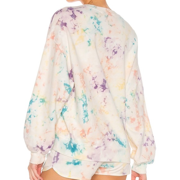 Spring Bubble Tie Dye Oversized Sweatshirt in Spring Bubble Tie Dye - Picture 3 of 7